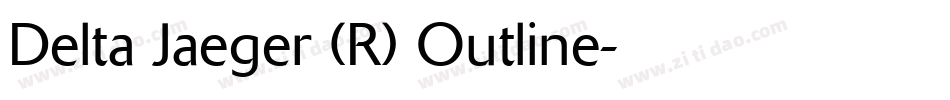 Delta Jaeger (R) Outline字体转换